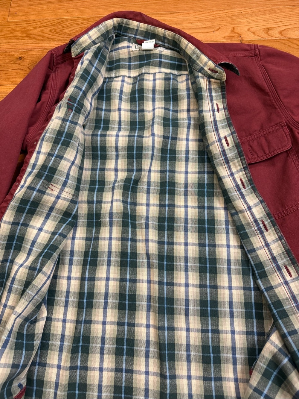 L.L.Bean 90s Flannel Lined Hurricane Shirt Gorpcore - Picture 3 of 8